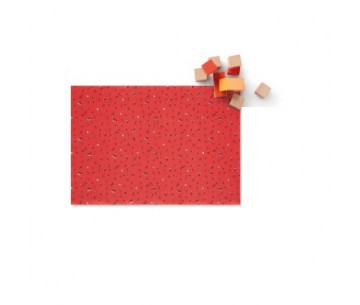 PQ. 12 MANTELES INDIV. 32X45 FRUIT MIX RED