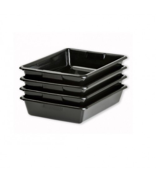 CUBETA PLASTICO 8LTS NEGRO 490X335X80mms