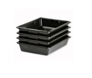 CUBETA PLASTICO 3LTS NEGRO 350X235X73mm