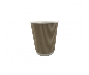 PQ. 25 VASOS PAPEL COARRUGADO 8OZ/240Ml