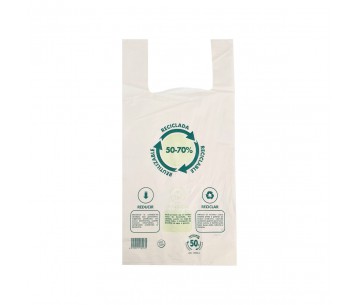 PQ.100 BOLSA CAMISETA RECICLADA 35x40 G200