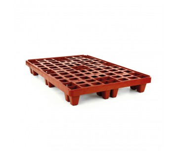 PALET PLASTICO 800X1200 REJADO 9TACOS PARDO