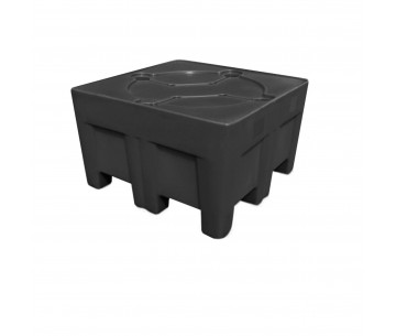 PALETA DE RETENCION 850X850X510 220L NEGRA MONOBLOC