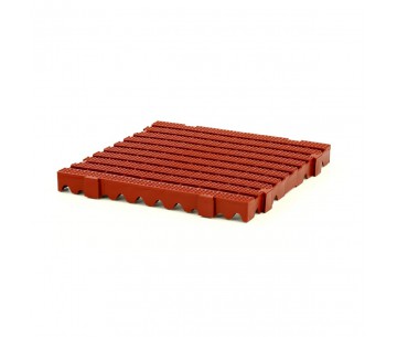 LOSETA PLASTICO INDUSTRIAL 500X500X50 PARDO