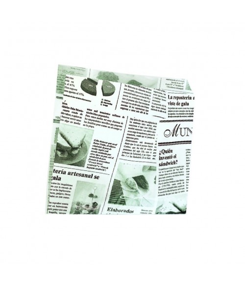 PQ. 100 BOLSA 17X17 ANTIGRASA PERIODICO