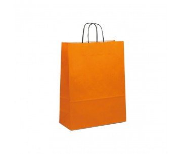 BOLSA PAPEL ASA RISADA 40X16X45 NARANJA