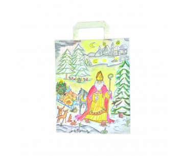 BOLSA PAPEL ASA RISADA 26X10X33 "BELEN"
