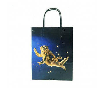 BOLSA PAPEL ASA RISADA 22X10X29 ANGEL