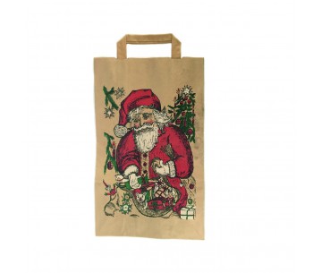 BOLSA PAPEL ASA PLANA 22X10X36 "PAPA NOEL"