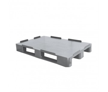 PALET PLASTICO 800X1200 LISO GRIS HIGIENICO C1A