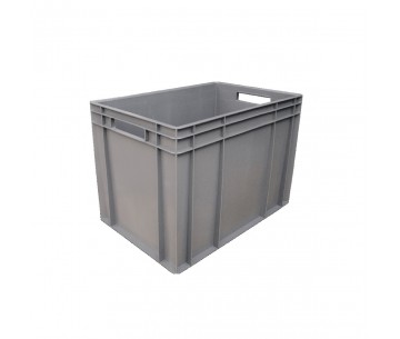 CAJA PLASTICO LISO 600X400X410 80LTS GRIS