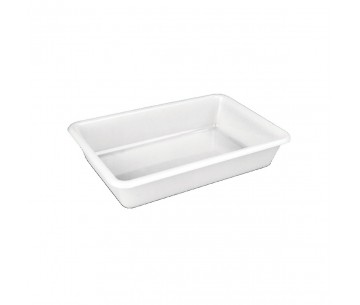 CUBETA PLASTICO 2LTS BLANCO 300X205X60mm