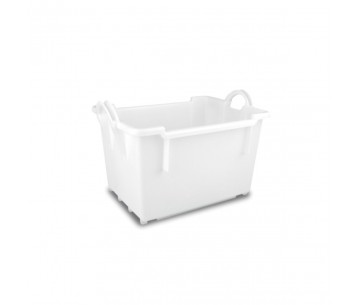 CUBETA PLASTICO 60LTS BLANCO 650X450X425mm