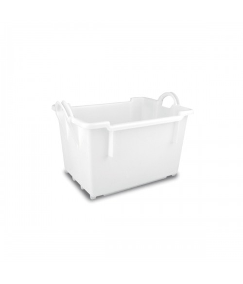 CUBETA PLASTICO 60LTS BLANCO 650X450X425mm