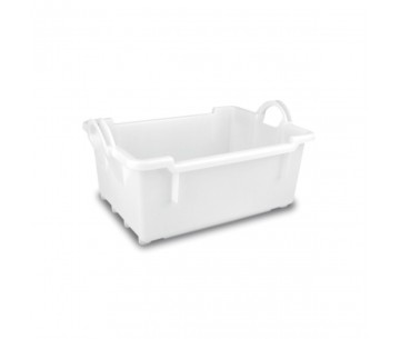 CUBETA PLASTICO 40LTS BLANCO 650X450X320mm