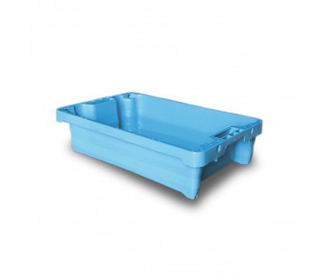 CAJA PLASTICO 600X400X155mm. 20LTS AZUL DRENAJE