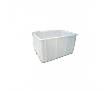 CUBETA PLASTICO REFORZADA 155LTS BLANCO 800X605X420mm