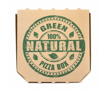 PQ. 100 CAJA PIZZA 33X33X3 "GREEN NATURAL"