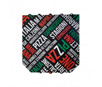 PQ. 100 CAJA PIZZA 33X33X3 "TUTTIGUSTI 3 COL"