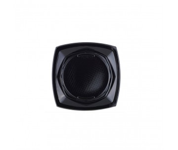 PQ. 40 PLATO CUADRADO NEGRO 23 CM