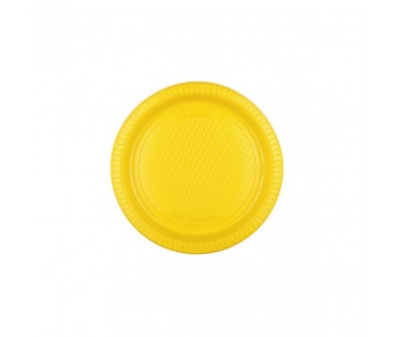 PQ. 10 PLATO PLAST. 22CM AMARILLO TRANSPARENTE