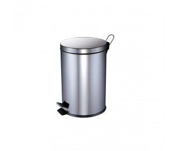PAPELERA INOX CON PEDAL 20L. ACERO PULIDO