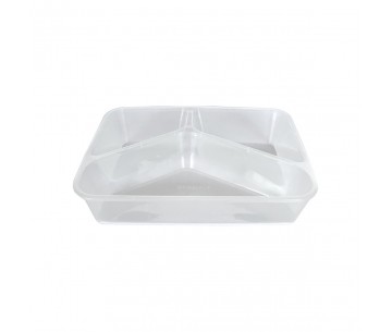 PQ. 50 TARRINA PP MICROONDAS 3COMPARTIMENTOS 1200CC