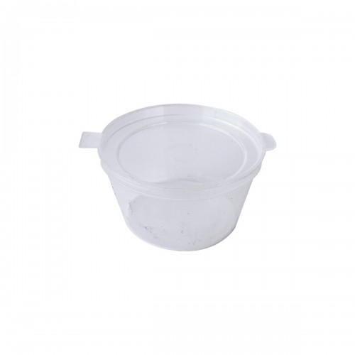 PQ. 50 TARRINA PP REDONDA BISAGRA 70CC MICRO