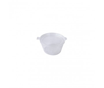 PQ. 50 TARRINA PP REDONDA TAPA BISAGRA 10CC MICRO