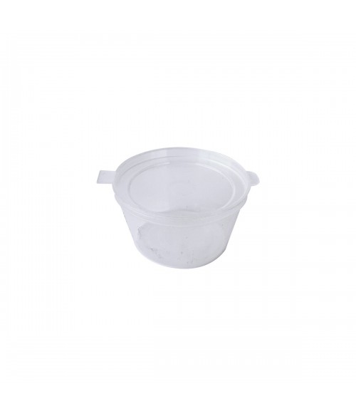 PQ. 50 TARRINA PP REDONDA TAPA BISAGRA 25CC MICRO