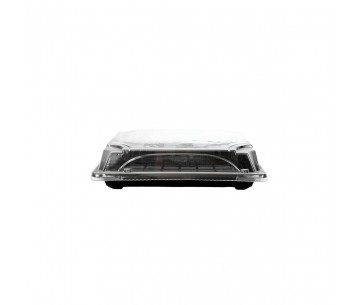 PQ. 50 ENVASE SUSHI NEGRO+TAPA 217X138X23