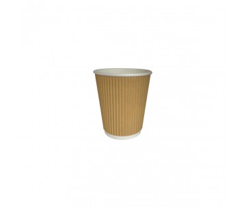PQ. 25 VASOS PAPEL COARRUGADO 12OZ/360Ml