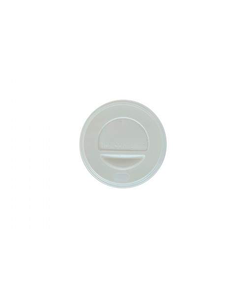 PQ. 100 TAPA PLASTICO 16/12OZ BLANCA