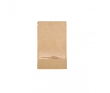 CJ.1000 BOLSA PAPEL KRAFT VENTANA 12X20+6