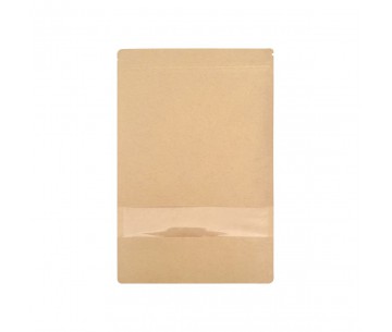 CJ.500 BOLSA PAPEL KRAFT VENTANA 20X30+10