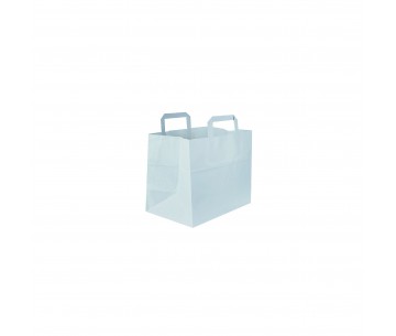 CJ.250 BOLSA PAPEL ASA PLANA 18X10X23 BLANCA