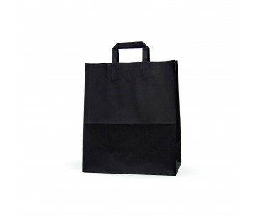 CJ.250 BOLSA PAPEL ASA PLANA 32X12X41 NEGRA