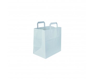 CJ.250 BOLSA PAPEL "TAKE AWAY" 26X18X25 BLANCA