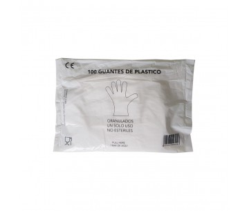 PQ.100 GUANTE PLASTICO PE TRANSPARENTES