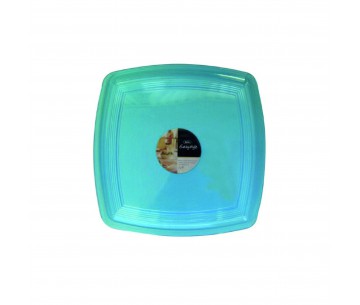 PQ. 2 BANDEJA PLASTICA CUADRADA AZUL