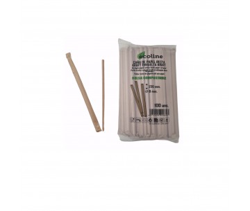 PQ.100 CAÑITA PAPEL FUNDA KRAFT Ø8X230mm