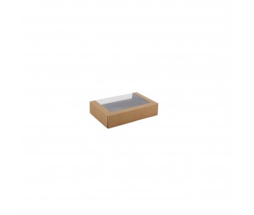 PQ.100 ENVASE SUSHI KRAFT 185X100X45 VENTANA