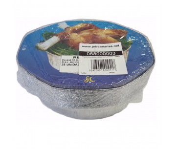 PQ.25 ENVASE ALUMINIO OVAL 2600CC + TAPA