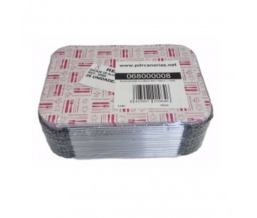 PQ.25 ENVASE ALUMINIO RECT 650CC + TAPA