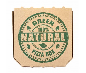 PQ. 100 CAJA PIZZA 40X40X35 "GREEN NATURAL"