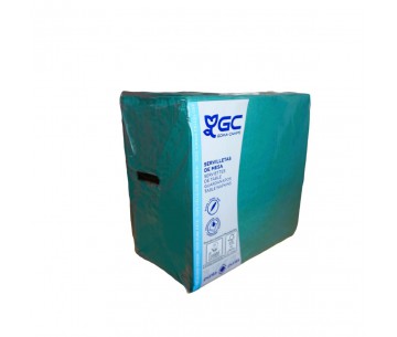 PQ.100 SERVILLETAS 40X40 PUNTA PUNTA VERDE
