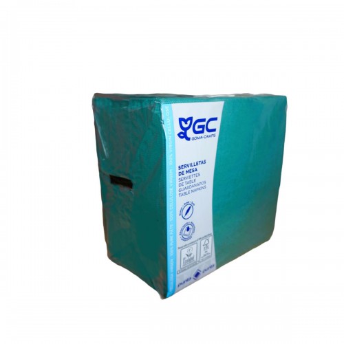 PQ.100 SERVILLETAS 40X40 PUNTA PUNTA VERDE