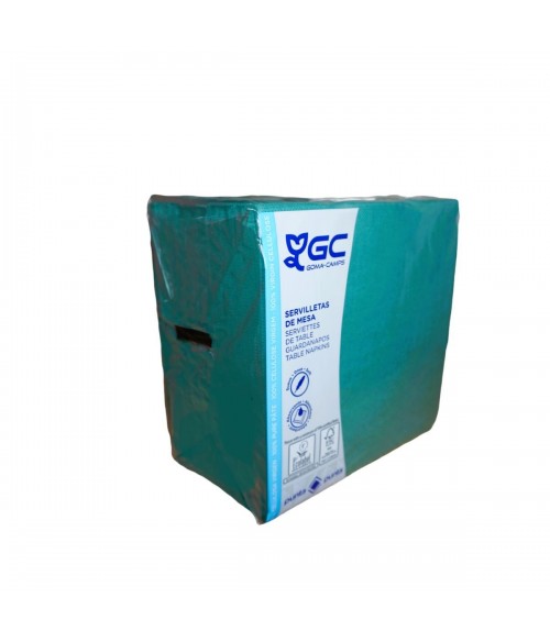 PQ.100 SERVILLETAS 40X40 PUNTA PUNTA VERDE