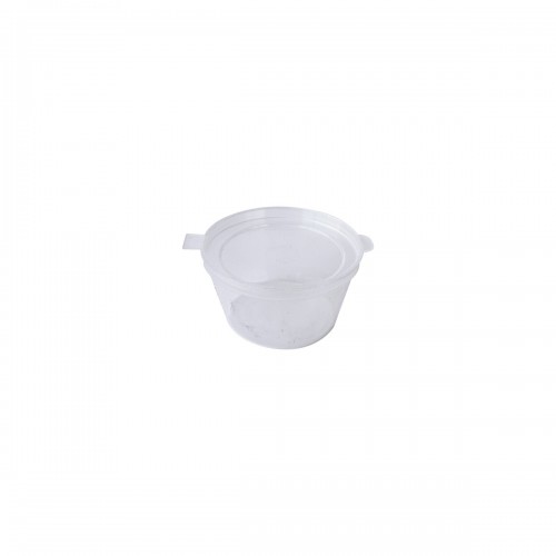 PQ.100 TARRINA PP REDONDA BISAGRA 60CC MICRO