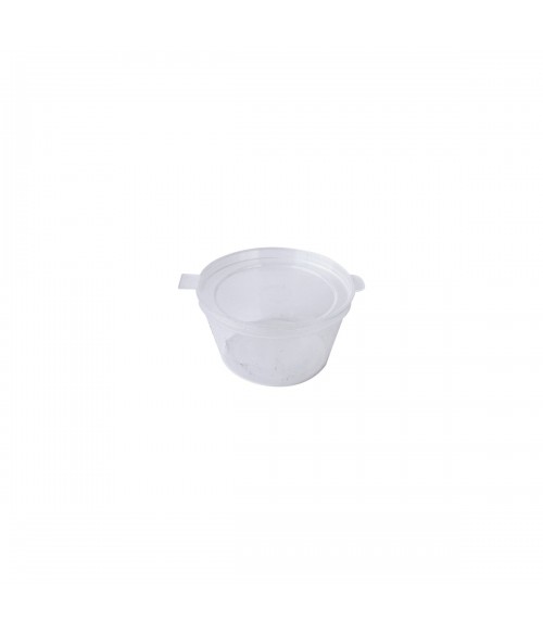 PQ.100 TARRINA PP REDONDA BISAGRA 60CC MICRO